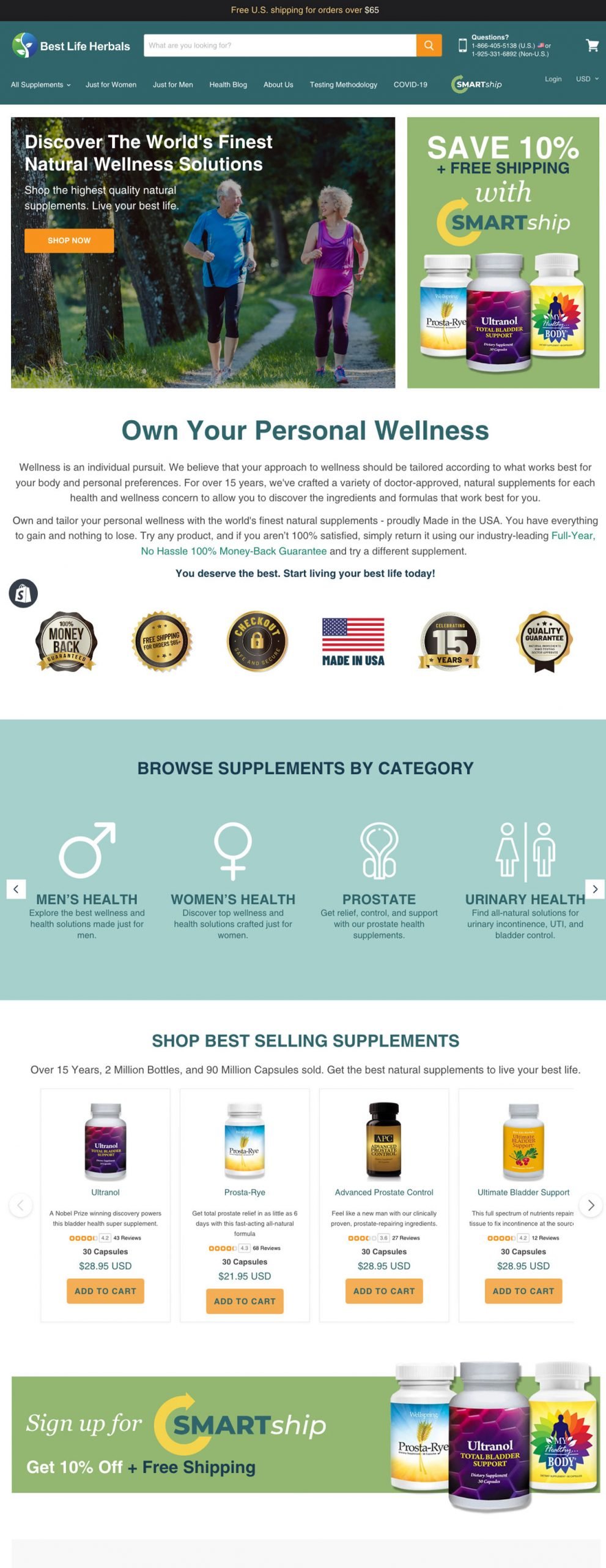 Best Life Herbals Shopify store