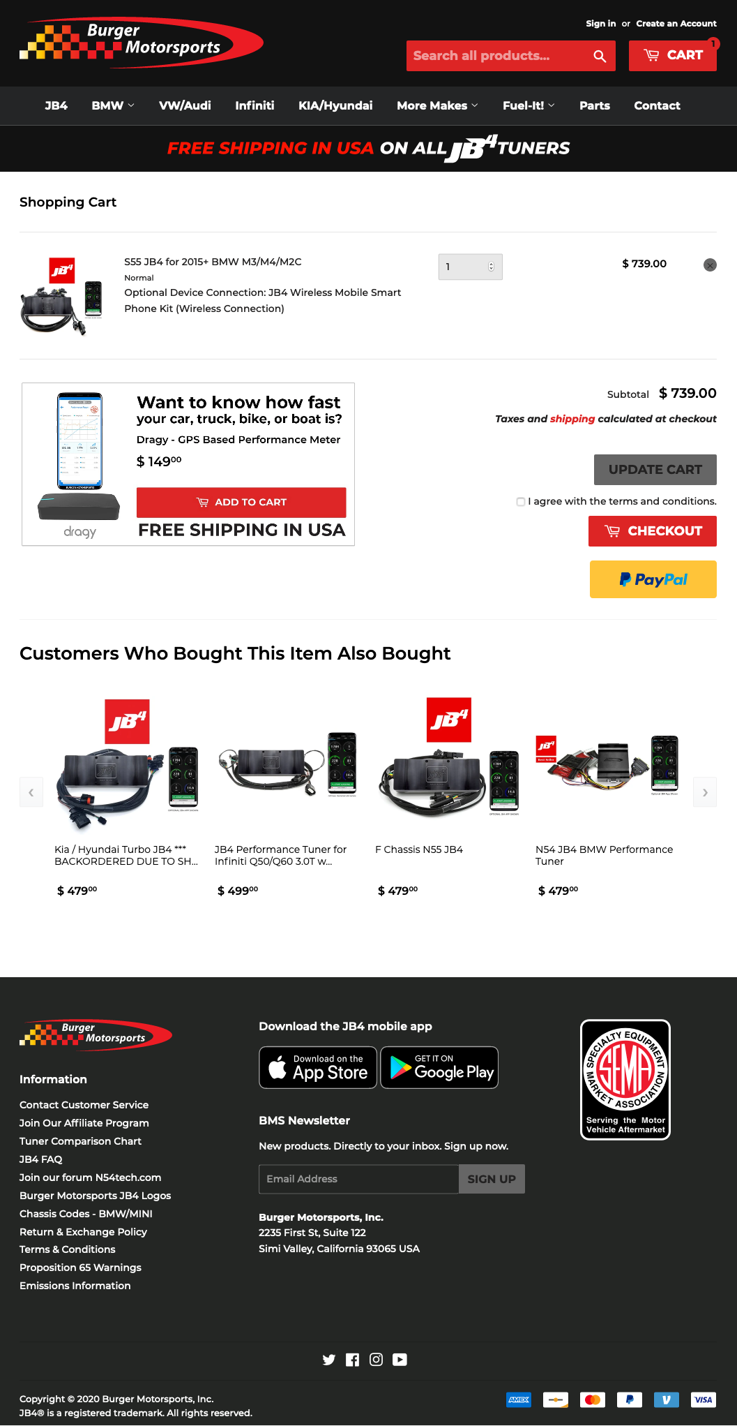 Burger Motorsports product page