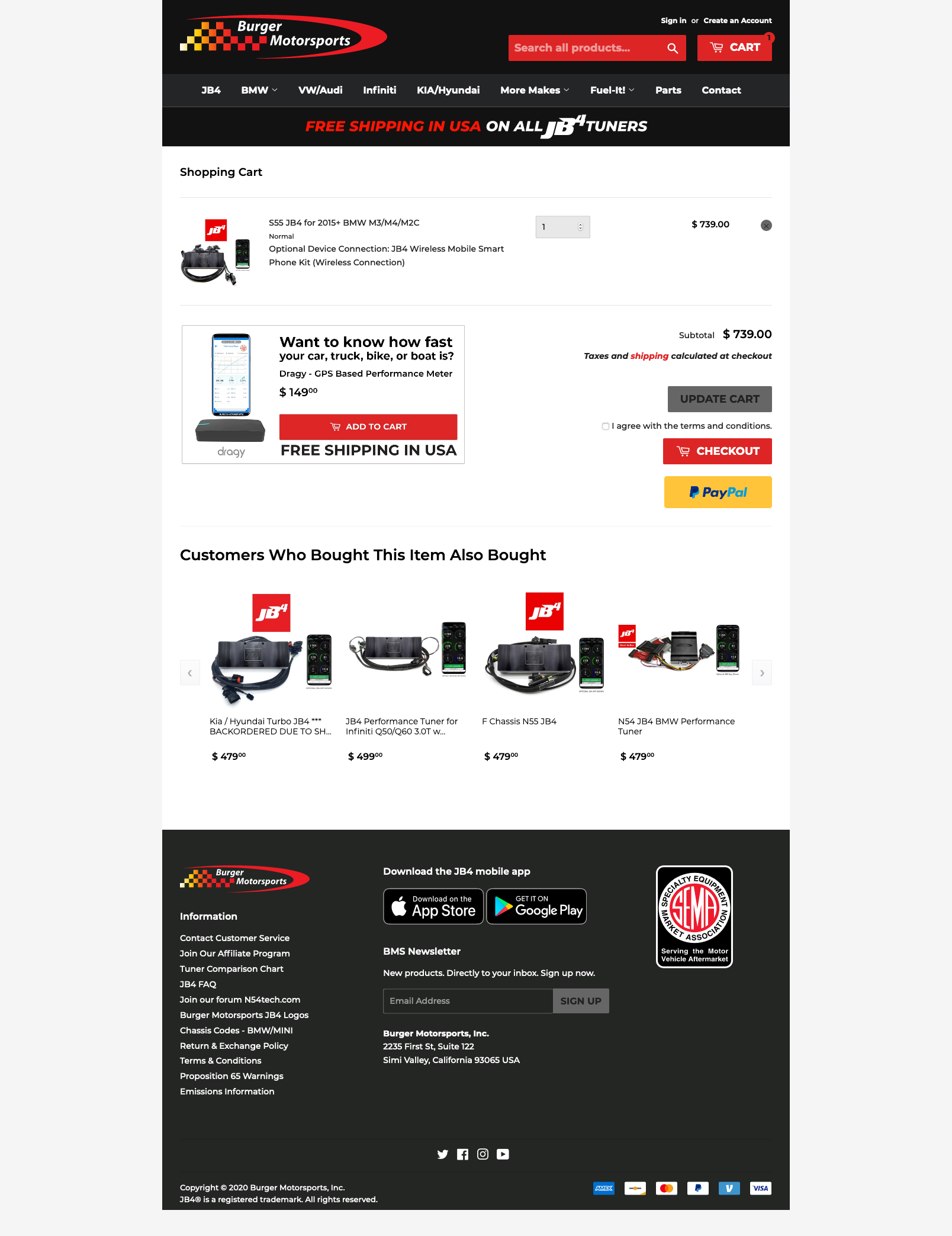 Burger Motorsports product page