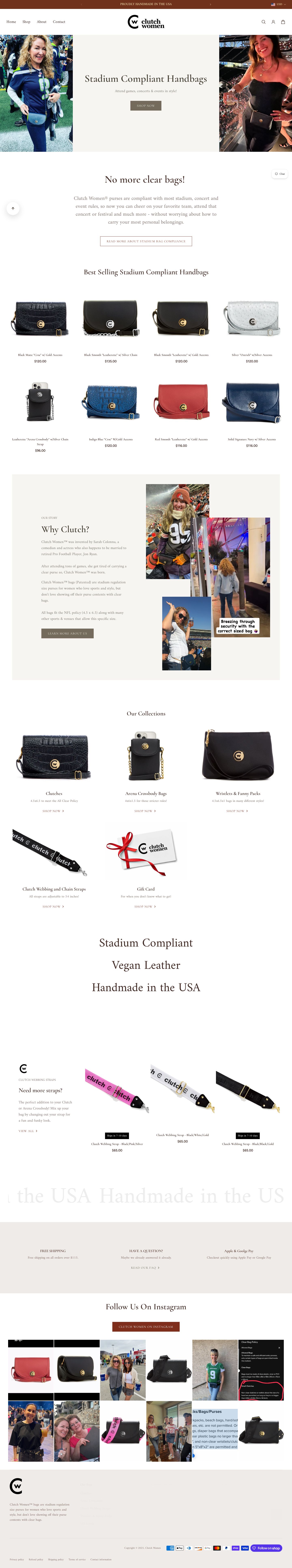 Clutch Women Shopify store — screenshot 1