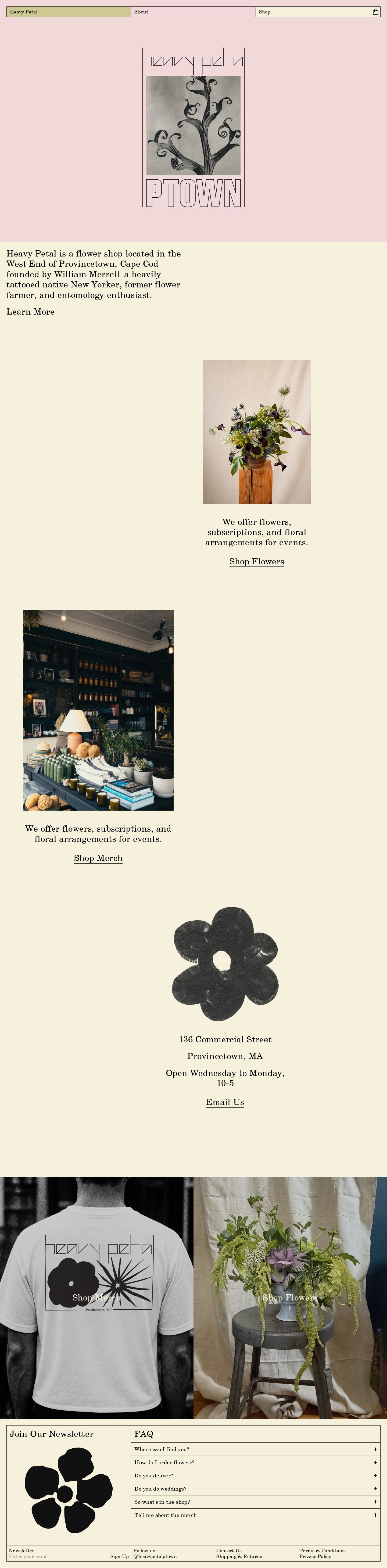 Heavy Petal Shopify store — screenshot 1