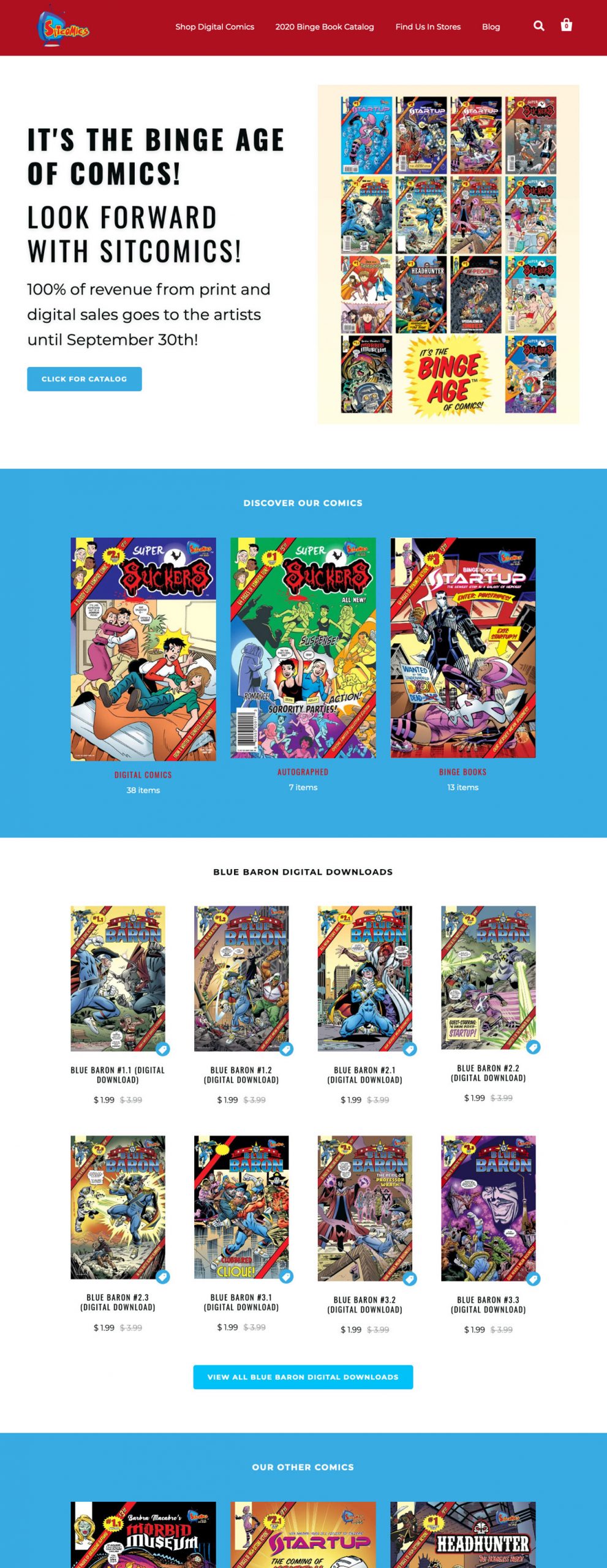 Sitcomics Shopify store