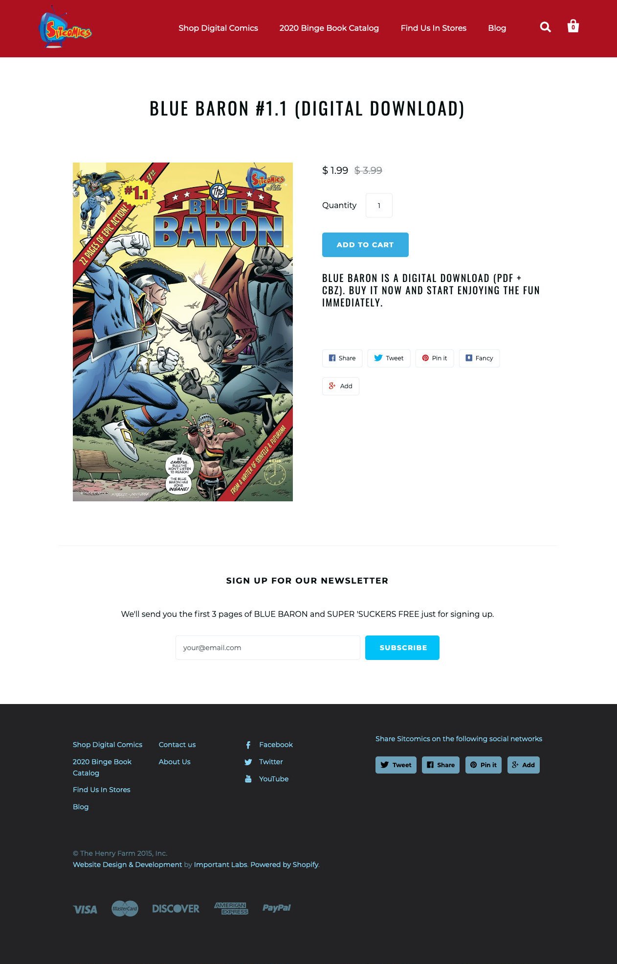 Sitcomics Shopify store