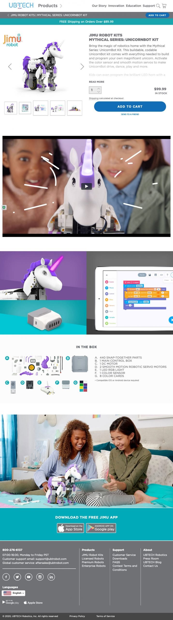 Ubtrobot Shopify store